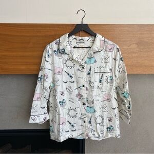 NWOT Kate Spade New York Bridal Printed Pajama Top, Size 1